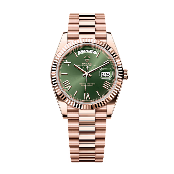 RX Day-Date 40 – Green Dial with Roman Numerals B